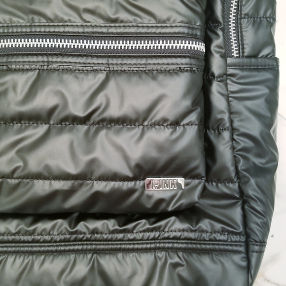 Victoria's Secret PINK Quilted Taffeta Black Campus Backpack NWT - Picture 5 of 10